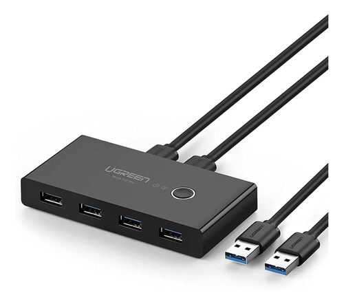 Switch Compartilhamento Usb 3.0 Ugreen 4 Em 1 Preto