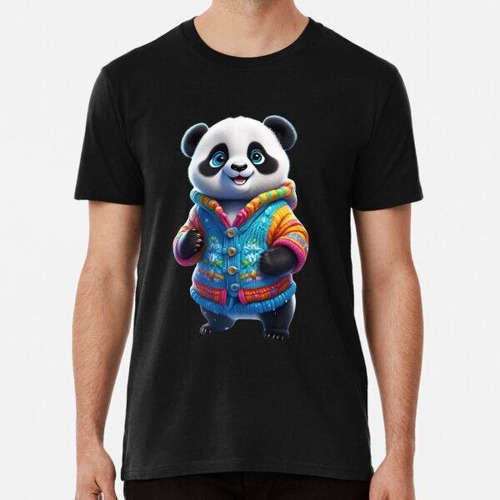 Remera Adorable Panda En Suéter Algodon Premium