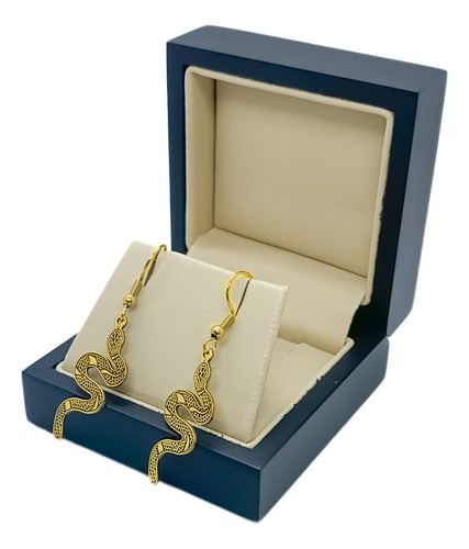 Aros Víbora Serpiente Culebra Medicina Oro 18k Macizo