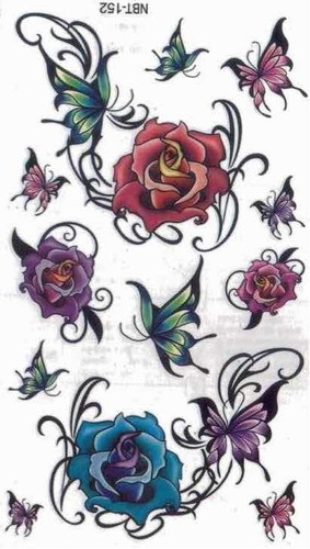 Tatuajes Temporales Super Realistas Modelo Rosas #8