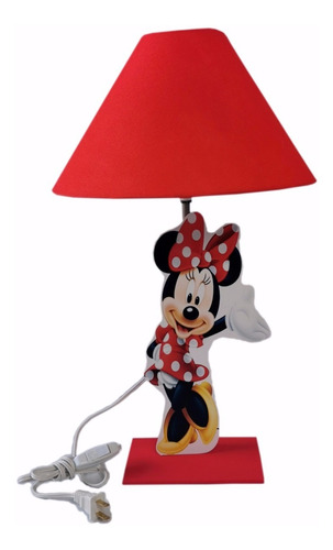 10 Lampara De Minnie Mouse Vestido Rojo Centro De Mesa Mimi