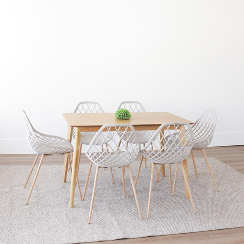 Cadeira De Jantar Cloe Base Aco Rivatti Kit 6 Unidades