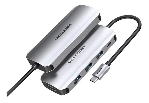 Hub Multipuerto Vention Hdmi Usb 3.0  Usb C + Power Delivery
