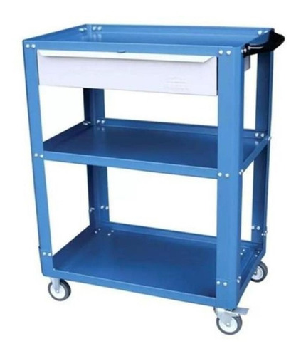 Imagem 1 de 4 de Carrinho Porta Ferramentas 1 Gaveta P/ Mecanica Azul Fercar