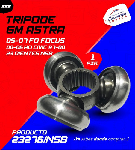 Tripode Gm Astra 05-07 Fd Focus 00-06 Ho Civic 97-00 23dient