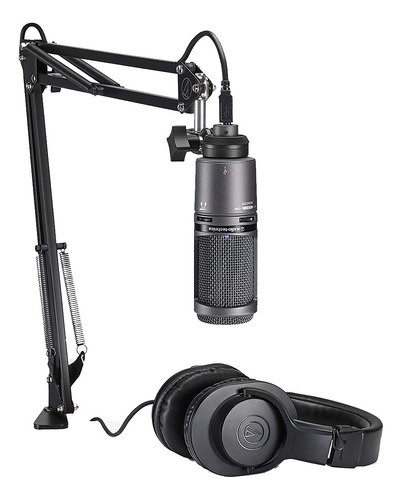 Kit Microfono Auricular Soporte Audio Technica At2020usb