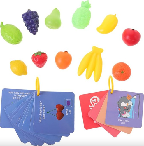 Juego Cartas De Frutas En Ingles Para Niños Educativo