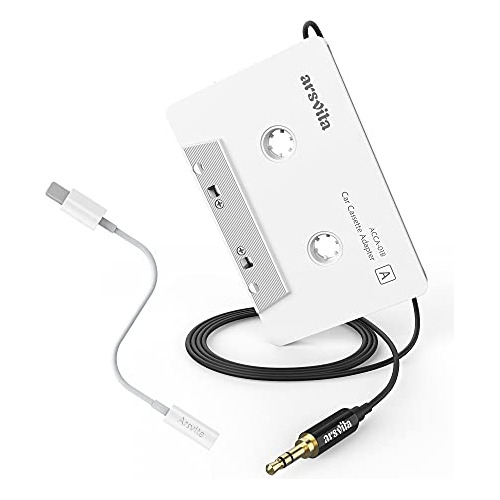 Adaptador De Cassette De Audio Automóvil, Blanco