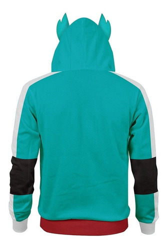 Imagem 2 de 2 de Blusa Moletom Capuz Zíper Boku No Hero Izuku Midoriya Anime