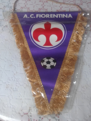 Antiguo Banderin De Tela Club Fiorentina Futbol Italia