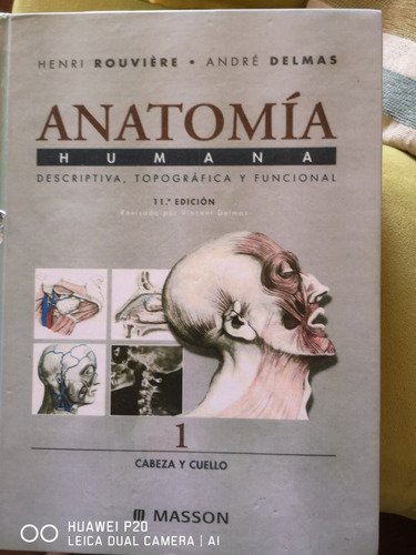 Libro Anatomía Humana Rouviere Cabeza Y Cuello 11°edicion