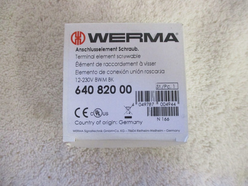 Nib Werma Terminal Element Screwable 640 820 00 Ccs