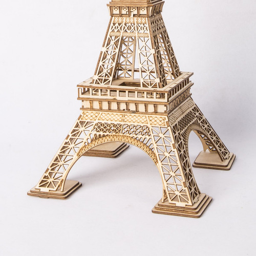 Rompecabezas De Madera 3d Torre Eiffel Kit De Manualidades E