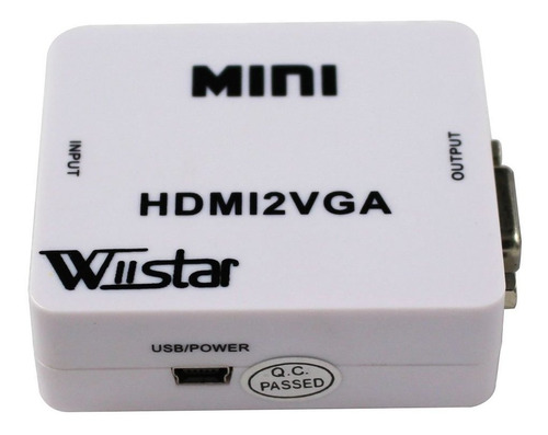 Wiistar Conversor Hdmi A Vga Adaptador Con 3.5 mm Stereo A.