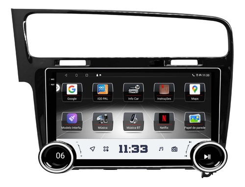 Multimidia Golf Mk7 13/19 Android Auto 64gb Carplay 10p Knob