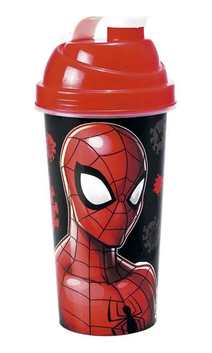 Vaso / Botella Milkshake 580ml Plástico Spiderman Marvel
