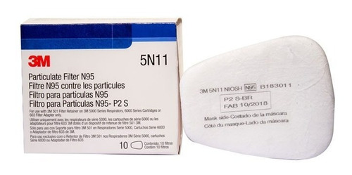 Filtro N95 Para Partículas 5n11 3m (cajita De 10)