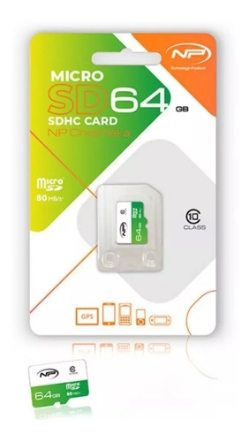 Memoria Micro Sd 64 Gb Clase 10 Np Ultra Rápida Para Celular