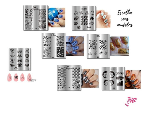 Imagem 5 de 8 de Placas E Carimbos De Unhas Apipila L33 Grátis Finalizador