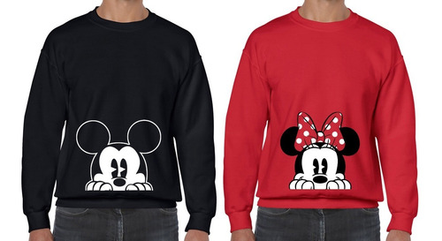 Set Sueters Pareja Minnie Y Mickey Mouse Asomados