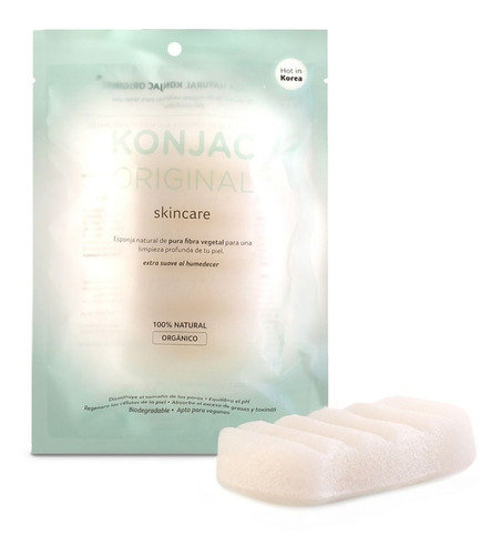 Konjac Esponja Corporal 6 Olas Skincare Fibra Vegetal