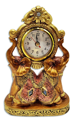 Reloj Con Elefantes  12x6.5x18cm