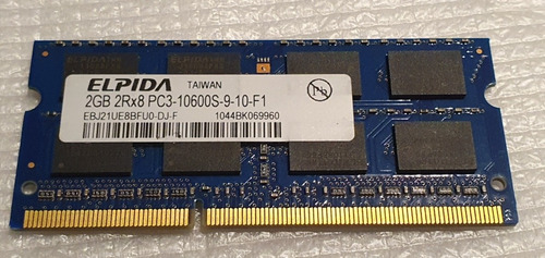Memoria Ram Elpida 2gb 2rx8 Ddr3Ebj21ue8bfuo-dj-f