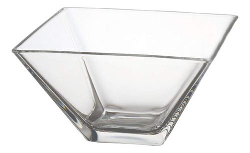 Cuenco Cuadrado Cristal Para Fruta Ensalada Transparente 7.5