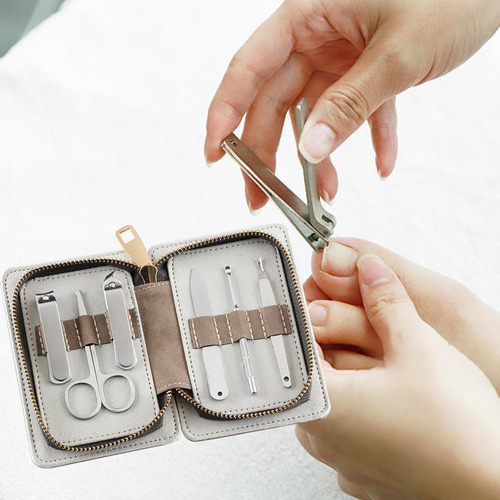 Kit De Manicura Profesional De 6 Piezas, Marrón