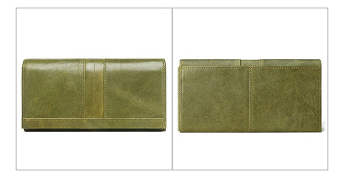 - Carteras De Piel Para Mujer, Retro Cartera Con Bloqueo