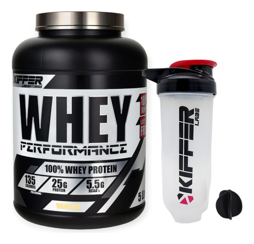 Pack Proteina Whey Perfomance 5lb Vainilla + Shaker  Kiffer