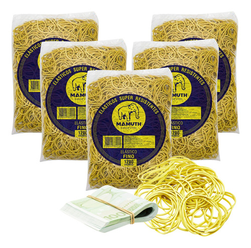 Kit 5 Un Elastico De Dinheiro Liguinha 1kg Promoção Atacado