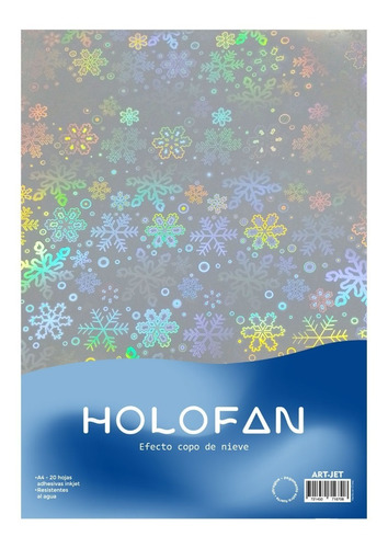 Holofan Art-jet Adhesivo Copo De Nieve A4 100 Hojas