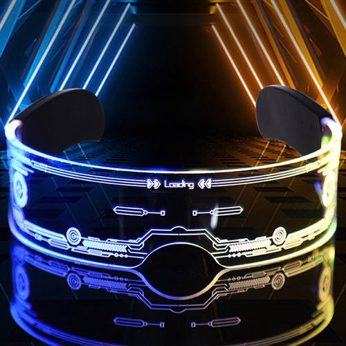 Gafas Led Visor - 7 Colores,12 Modos Gafas De Sol Futuristas