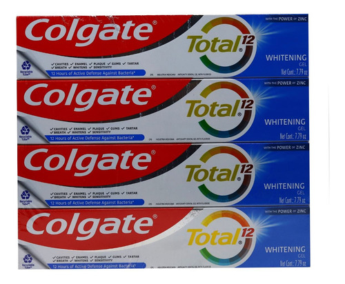 Colgate Total Whitening 4 Pack Gel Dental