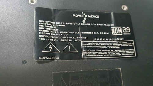 Televisión Mover A México De 24 Con Control Y Antena (Usado)