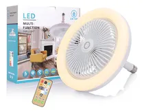 Comprar Lámpara Ventilador De Techo Cm-top Multifunción Foco Led 30 W E27\u002Fe26 Cantidad De Aspas 5 Color De La Estructura Con Control Remoto Blanco