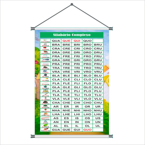 Banner Escolar Silabário Banner Com Acabamento 50cm X 80cm