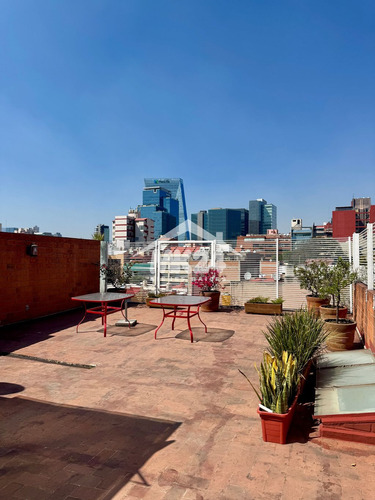Pent-house Amueblado Y Equipado Con Roof Garden En La Colonia Del Valle Sur