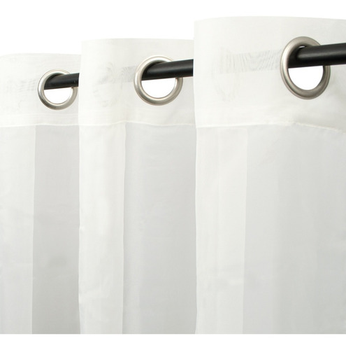 Pack Cortina Confeccionada Velo Liso Marfil Marca Palermo