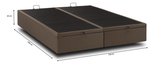 Base Cama Box Baú Queen (158x198x30) Kappesberg Cr35172 Cor Marrom