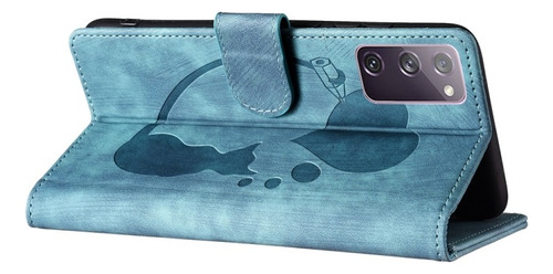 Funda Para Samsung Con Estampado De Gatito Y Tarjetero