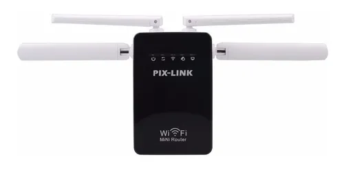 Repetidor de wifi rompemuros marca pix link de 4 antenas sale