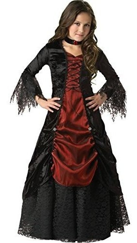 Incharacter Costumes Girls Gothic Vampiress Costume, Black/b