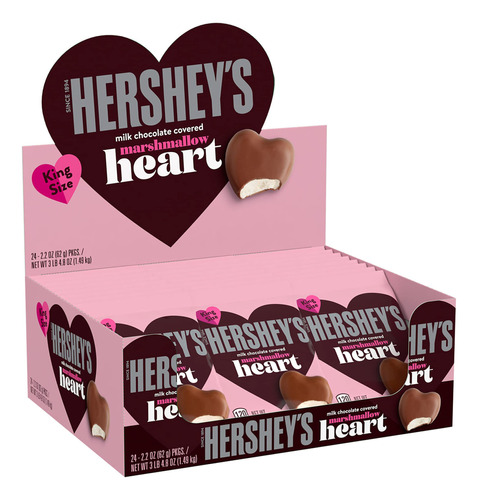 Hershey's - Corazones De Malvavisco Cubiertos De Chocolate P