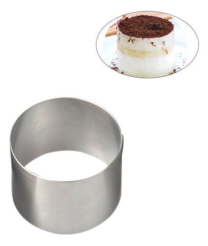 Mini Aro Para Tartas Con Forma De Mousse De Acero Inoxidable