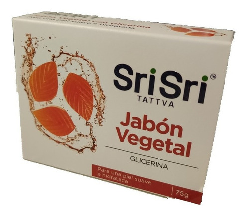 Imagen 1 de 1 de Jabón Vegetal Glicerina Ayurvedico Sri Sri 75 Gr