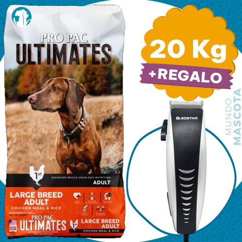 Alimento Pro Pac Lb Adulto Raza Grande 20 Kg + Regalo