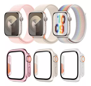 3 Pulseira E Capa Para Apple Watch Iwatch Se Series 9 8 7 6