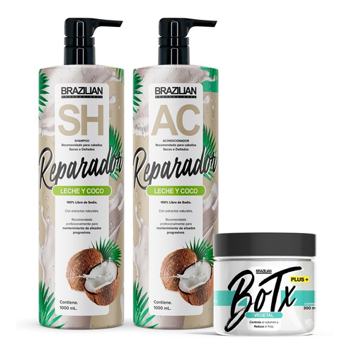 Shampoo Y Acondicionador Brazilian Dañados + Concentrado